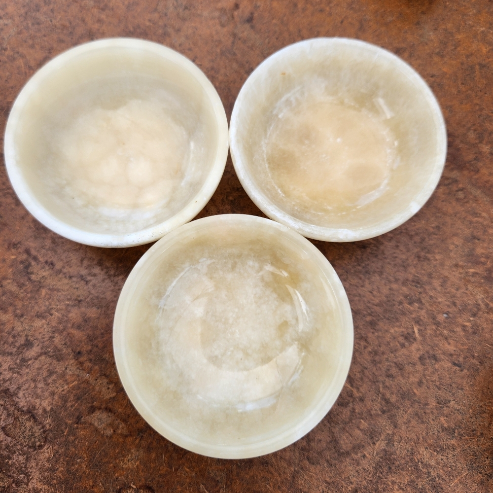 Orange Calcite Bowls